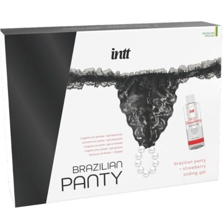 INTT RELEASES - CALÇA PRETA BRASILEIRA COM PÉROLAS E GEL LUBRIFICANTE 