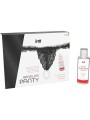 INTT RELEASES - CULOTTE BRÉSILIENNE NOIRE AVEC PERLES ET GEL LUBRIFIAN