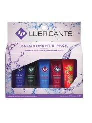 ID JUICY LUBE - CONFEZIONE ASSORTITA DA 5 TUBI LUBRIFICANTI DA 12 ML