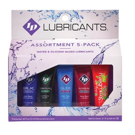 ID JUICY LUBE - 5X ASSORTIMENT GLIJMIDDEL TUBE PACK 12 ML