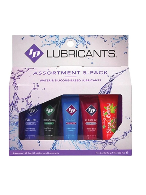 ID JUICY LUBE - PACOTE DE TUBO DE LUBRIFICANTE 5X ASSORTED 12 ML