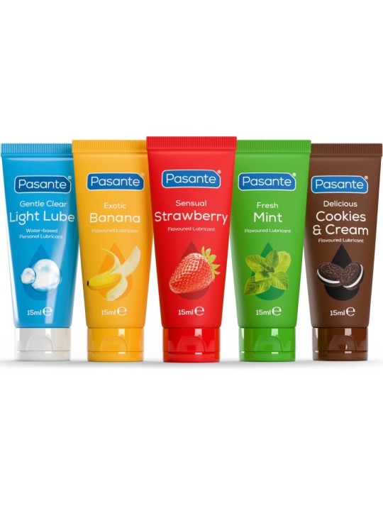 PASANTE - PAK GEASSORTEERDE SMEERMIDDELEN 5 STUKS X 15 ML