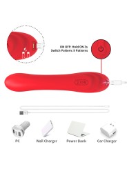 ARMONY - VIBRADOR CON LENGUA OSCILANTE ROJO