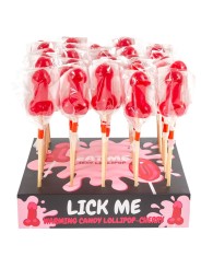 SECRETPLAY - CHERRY CANDY PENIS LOLLIPOP DISPLAY WITH SPICY HEAT EFFEC