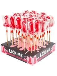 SECRETPLAY - CHERRY CANDY PENIS LOLLIPOP DISPLAY MIT SCHARFEM WÄRMEEFF