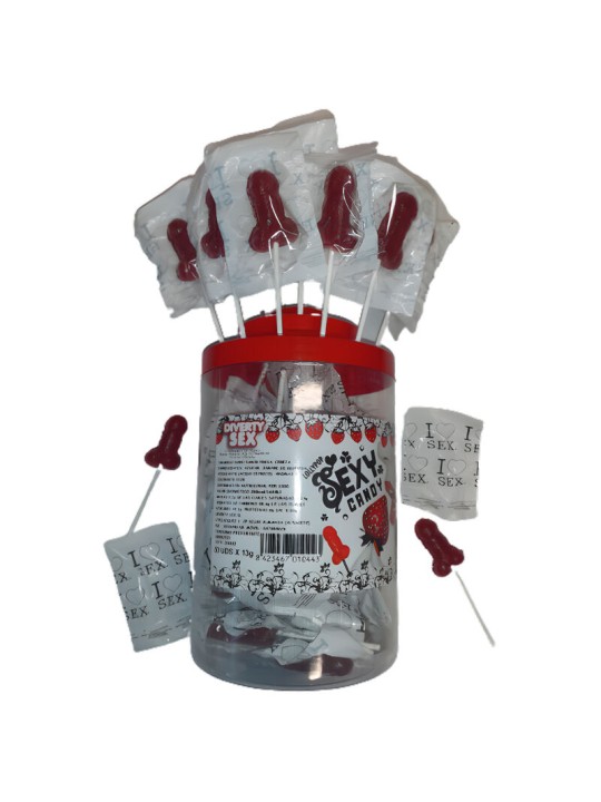 DIABLO PICANTE - POT MET 50 PITO CARAMEL AARDBEIEN- EN KERSENLOLLIES 5