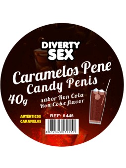 DIABLO PICANTE - 20 DOCES DE PÊNIS COM SABOR RON COLA