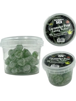 DIABLO PICANTE - 20 CARAMELOS CON FORMA DE PENE CON AROMA CANNABIS