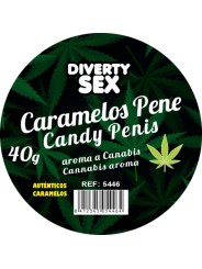 DIABLO GOLOSO - 20 BONBONS POUR PÉNIS ARÔME CANNABIS