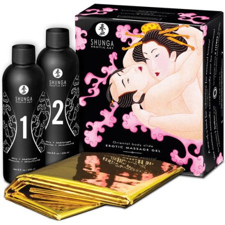 SHUNGA - OOSTERSE BODY TO BODY EROTISCHE MASSAGEGEL MET AARDBEIEN EN C