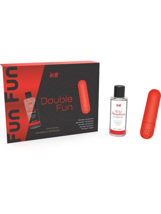 INTT RELEASES - DOUBLE FUN KIT MET VIBRERENDE KOGEL EN AARDBEIEN MASSA
