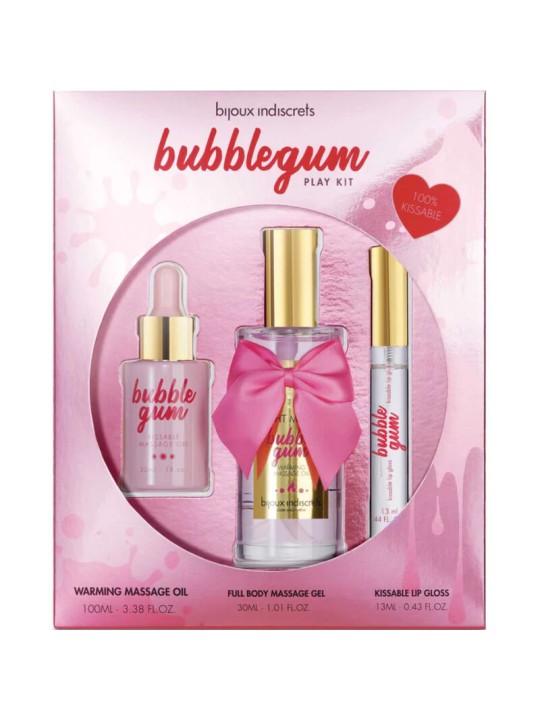 BIJOUX INDISCRETS - KIT BUBBLEGUM PLAY CON OLIO GEL E LUCIDA LABBRA