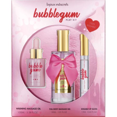 BIJOUX INDISCRETS - KIT BUBBLEGUM PLAY CON OLIO GEL E LUCIDA LABBRA