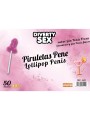 DIABLO GOLOSO - 50 PIRULETAS PENE GIN TONIC FRESA 10% ALCOHOL