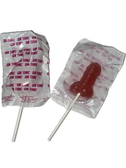 DIABLO GOLOSO - 1 PIRULETA PENE GIN TONIC FRESA 10% ALCOHOL