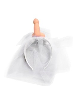 DIABLO PICANTE - WHITE BRIDAL VEIL WITH PENIS