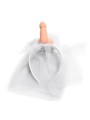 DIABLO PICANTE - VELO DE NOVIA BLANCO CON PENE