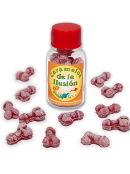 DIABLO PICANTE - 12 DOCES ILUSO EM FORMA DE PÊNIS MORANGO/CEREJA