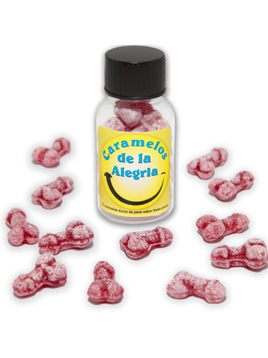 DIABLO PICANTE - 12 PENISFÖRMIGE JOY-BONBONS ERDBEERE/KIRSCHE
