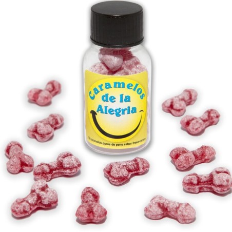 DIABLO PICANTE - 12 PENISVORMIGE JOY SNOEPJES AARDBEI/KERS