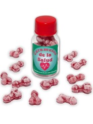 DIABLO PICANTE - 12 DOCES SAUDVEIS FORMATO DE PÊNIS MORANGO/CEREJA