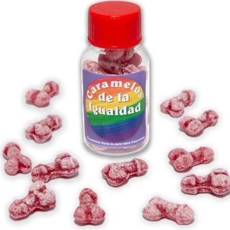 DIABLO PICANTE - 12 DOCES DE IGUALDADE EM FORMATO DE PÊNIS DE MORANGO/
