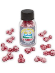DIABLO PICANTE - 12 HEALTH-MONEY-LOVE CANDIES PENIS SHAPE STRAWBERRY/C