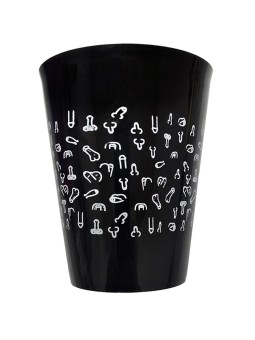 DIABLO PICANTE - BLACK CUP 500 ML WITH WHITE PENISES