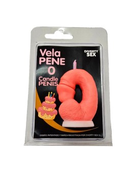 DIABLO PICANTE - BOUGIE PÉNIS EN FORME DE CHIFFRE 0 ROSE
