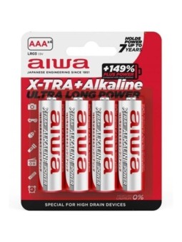 AIWA - X-TRA ALKALINE AAA ALKALINE BATTERIJ LR03 BLISTER*4