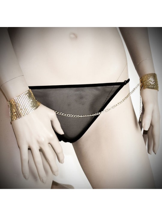 BIJOUX INDISCRETS - DÃSIR MÃTALLIQUE MANETTE IN RETE DI METALLO DORA