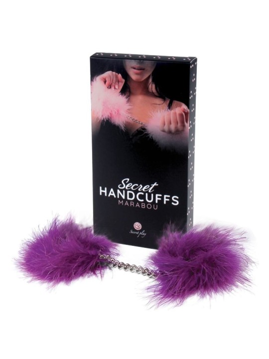 SECRETPLAY - PURPLE MARABOU HANDCUFFS