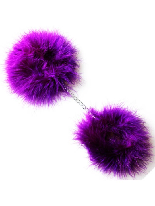SECRETPLAY - PURPLE MARABOU HANDCUFFS