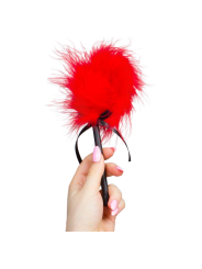 SECRETPLAY - DUSTER DE MARABOU ROUGE