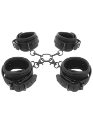 FETISH SUBMISSIVE - CONJUNTO DE ALGEMAS DE MÃOS E TORNOZELO COM FORRO 