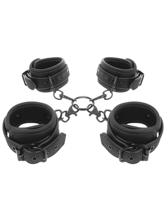 FETISH SUBMISSIVE - ENSEMBLE DE MENOTTES POUR MAINS ET CHEVILLES AVEC 