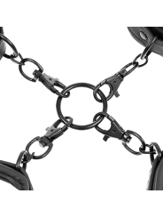 FETISH SUBMISSIVE - SET OF HAND AND ANKLE HANDCUFFS WITH NOPRENE LININ