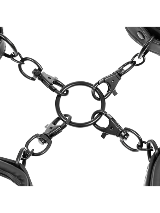 FETISH SUBMISSIVE - SET ESPOSAS MANOS Y TOBILLOS CON FORRO DE NEOPRENO