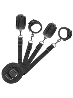 FETISH SUBMISSIVE - SET AUS HANDSCHELLEN UND KRAWATTEN MIT NOPRENE-FUT