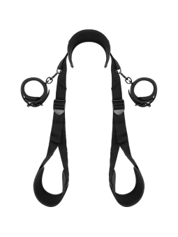 FETISH SUBMISSIVE - OPEN LEGS POSITION WITH NOPRENE LINING HANDCUFFS