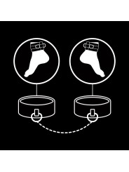 FETISH SUBMISSIVE - VEGAN LEATHER ANKLE CUFFS WITH NOPRENE LINING