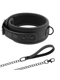 FETISH SUBMISSIVE - COLLIER CHAÎNE DOUBLURE EN NOPRÈNE