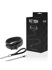FETISH SUBMISSIVE - COLAR DE CORRENTE COM FORRO DE NOPRENE