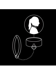 FETISH SUBMISSIVE - COLAR DE CORRENTE COM FORRO DE NOPRENE