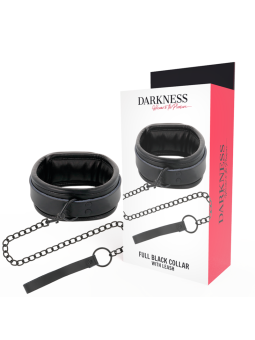 DARKNESS - COLLIER NOIR AVEC CHAÎNE