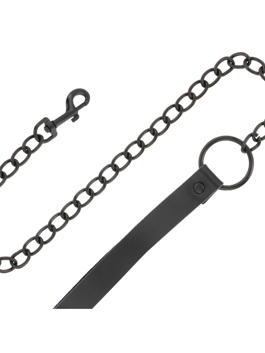 DARKNESS - COLLIER NOIR AVEC CHAÎNE