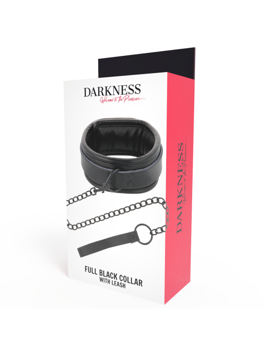 DARKNESS - COLLIER NOIR AVEC CHAÎNE