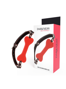 DARKNESS - BÂILLON EN SILICONE À OS ROUGE