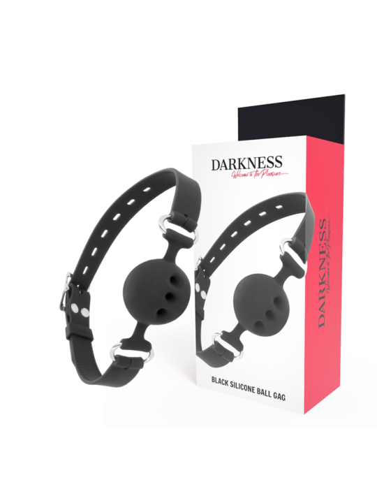 DARKNESS - MORDAA DE SILICONE RESPIRVEL PRETA