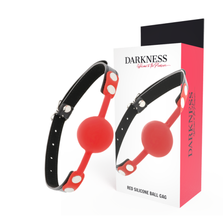 DARKNESS - MORDAZA SILICONA ROJO